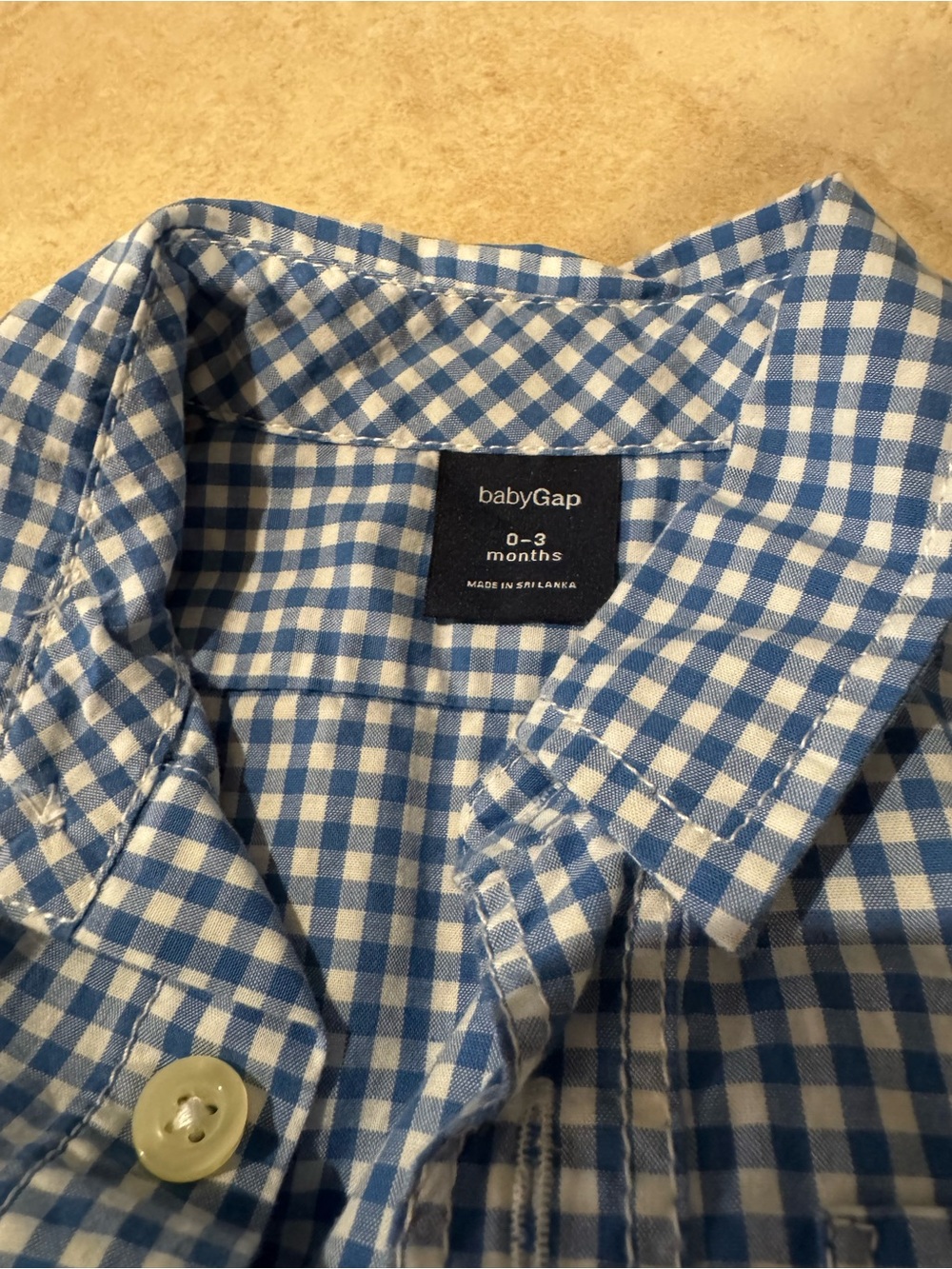 GAP Blue Gingham Button-Down Shirt